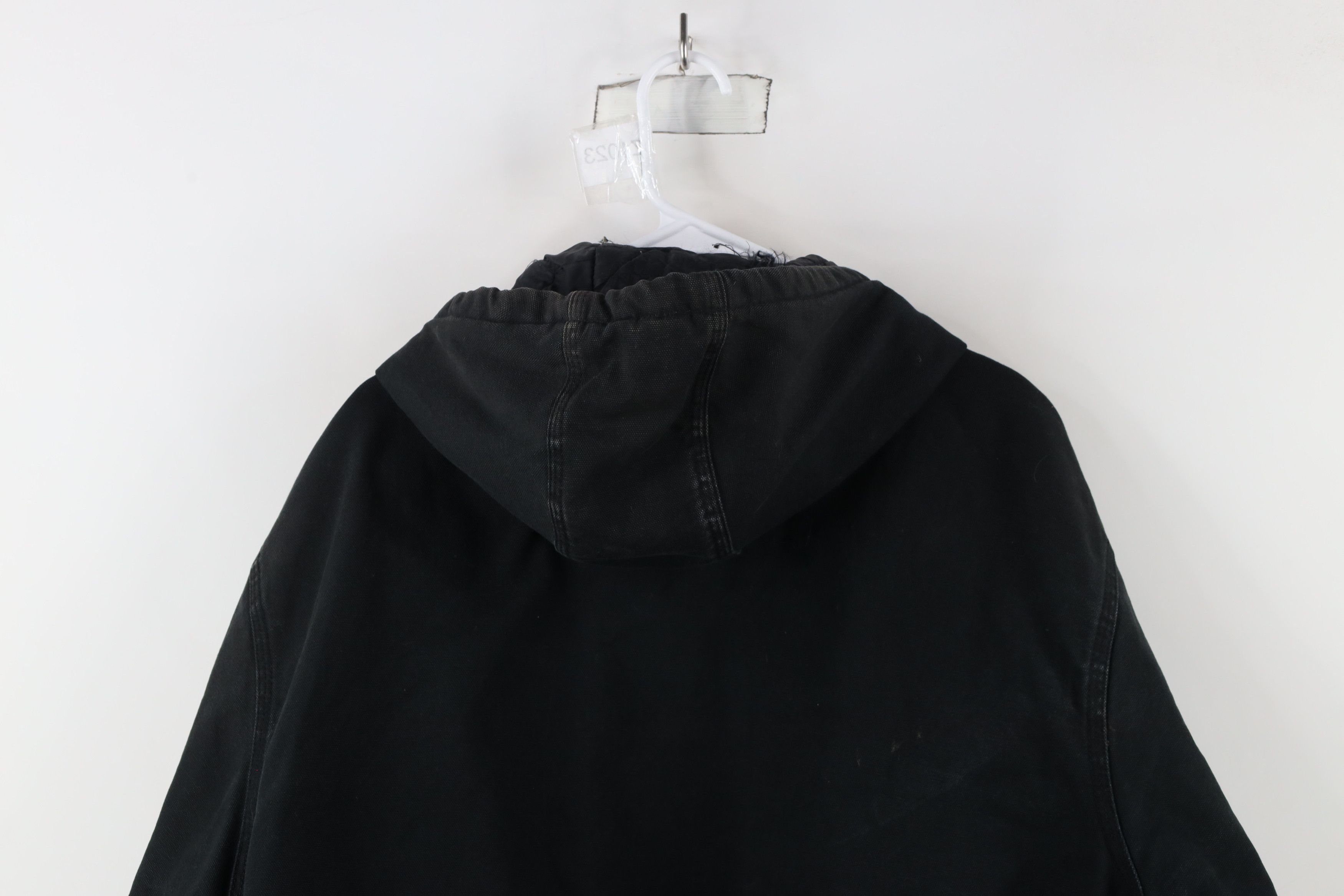 Dickies × Vintage Vintage 90s Dickies Out Quilted Canvas Hooded Jacket Black Size US XL / EU 56 / 4 - 16 Thumbnail