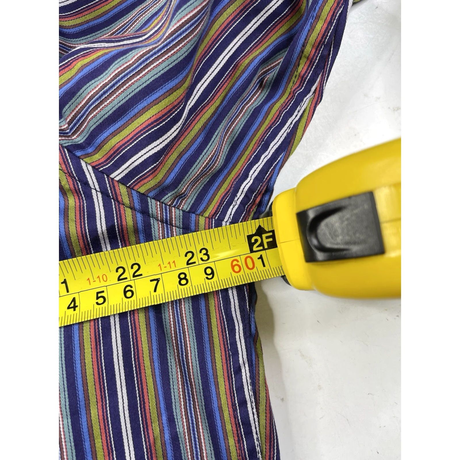 Robert Graham Robert Graham Shirt Men XL Multicolor Stripe Long Sleeve Button-Down Collared Flip Cuff Button Up Golf Size US XL / EU 56 / 4 - 8 Thumbnail