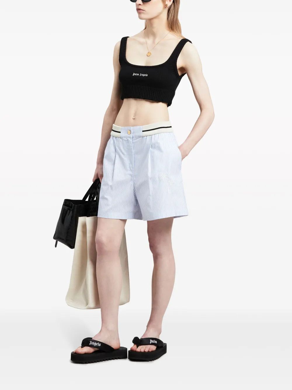 Palm Angels o1y1125 Short in Light Blue Size 27" / US 4 / IT 40 - 5 Thumbnail