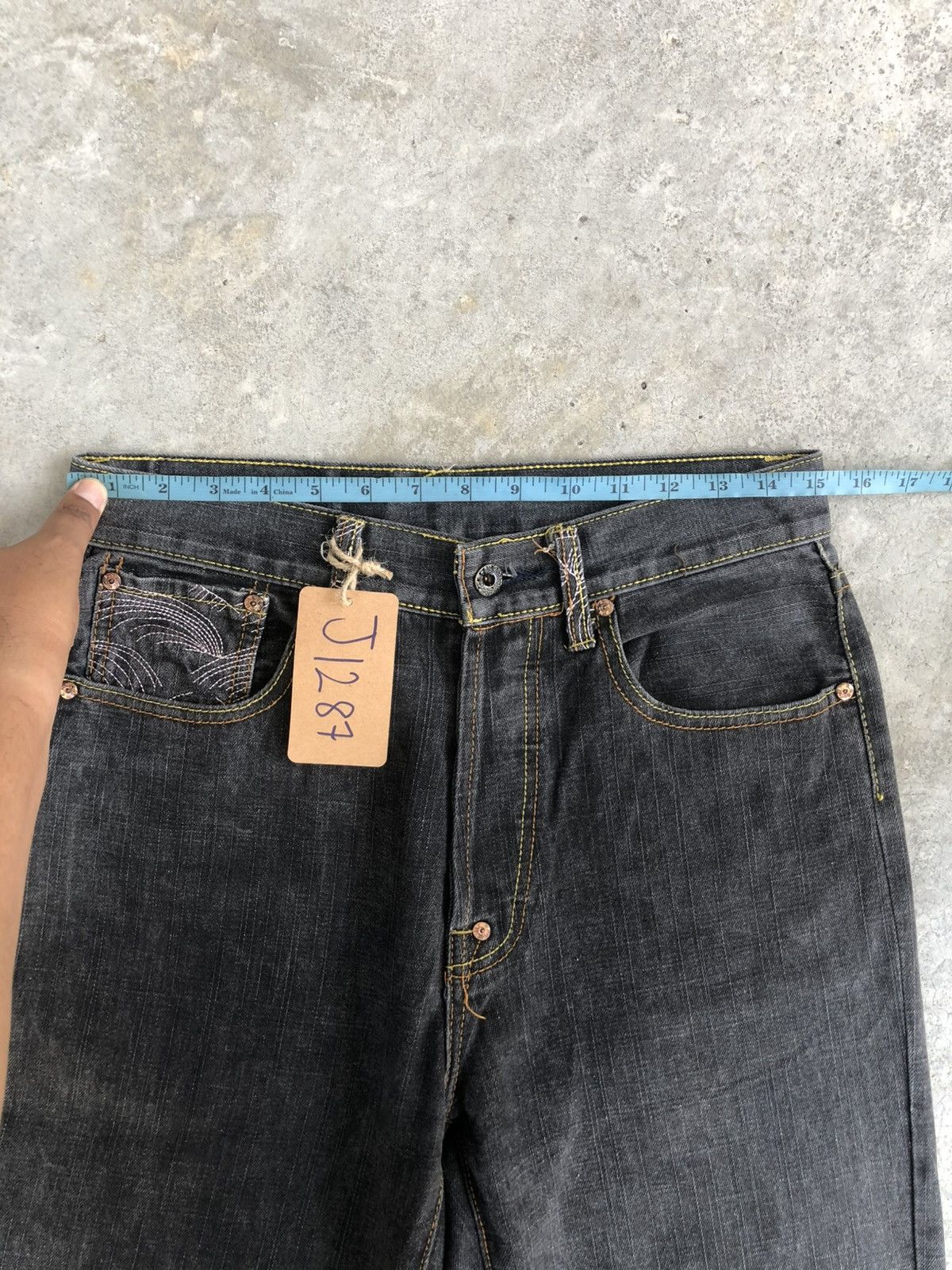 RMC Jeans Red Monkey Company Embroidered Jeans Distressed Size US 30 / EU 46 - 24 Thumbnail