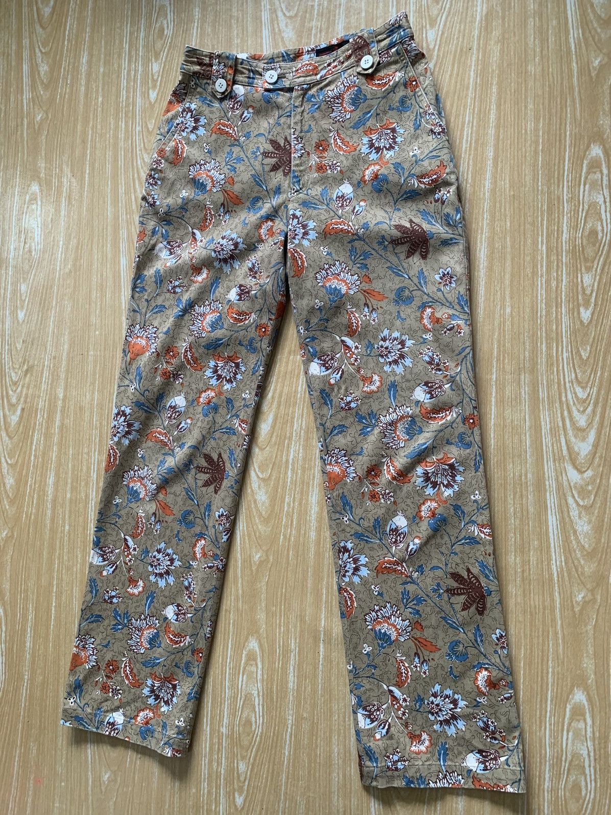 Designer × Hiroko Koshino Homme × Japanese Brand 🔥 Hiroko Koshino Floral Full print Pants Size 26" / US 2 / IT 38 - 5 Thumbnail