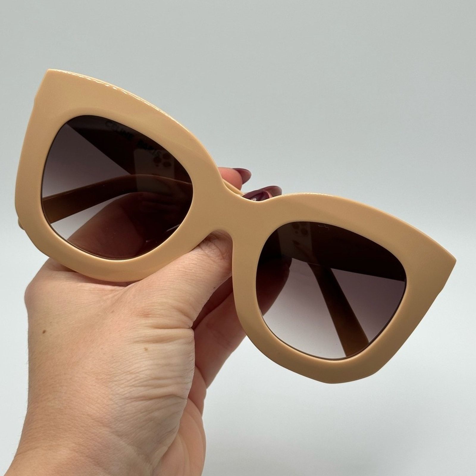 Celine NEW CELINE Sunglasses CL4005FN 4957Z Beige/Violet Gradient Size ONE SIZE - 4 Thumbnail