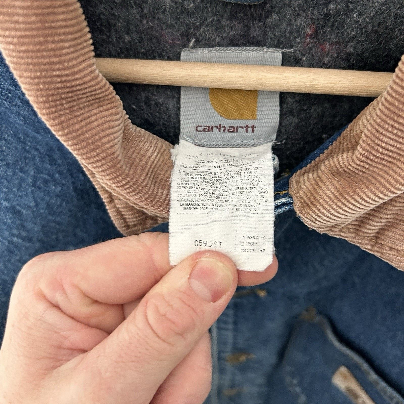 Carhartt Vintage Carhartt Blanket-Lined Denim Chore Coat “Darkstone” Size US XL / EU 56 / 4 - 9 Thumbnail