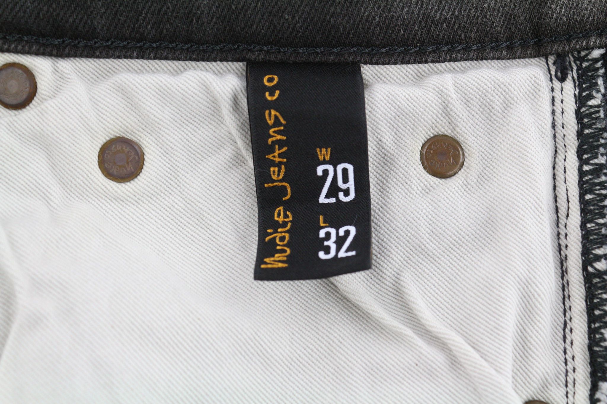 Nudie Jeans PIPE LED W29/L32 Grey Marble Organic Skinny Zip Dark 81917 Size US 29 - 7 Thumbnail