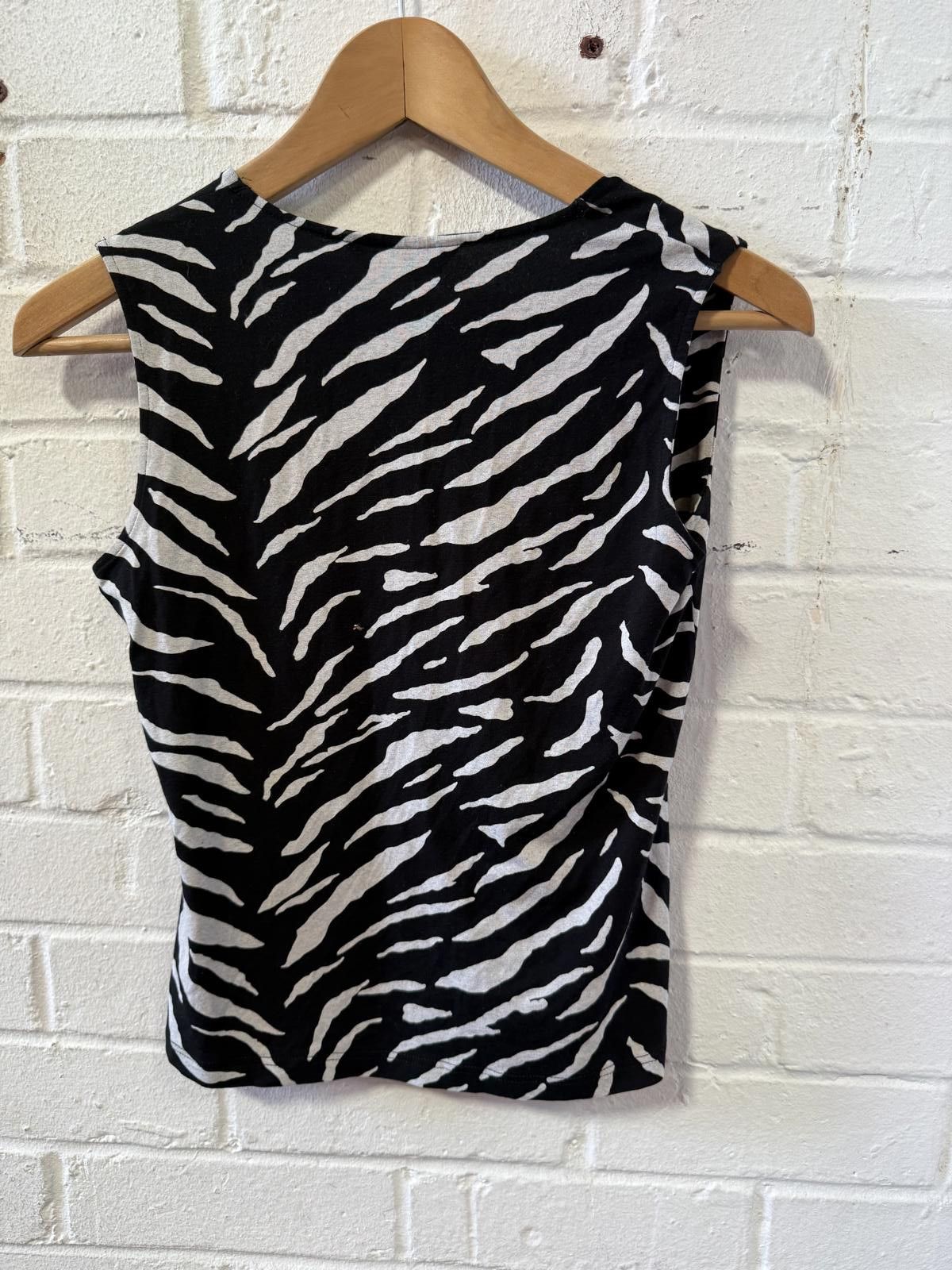 Marks & Spencer Stylish Black and White Zebra Print Top - Marks & Spencer Size M / US 6-8 / IT 42-44 - 3 Thumbnail