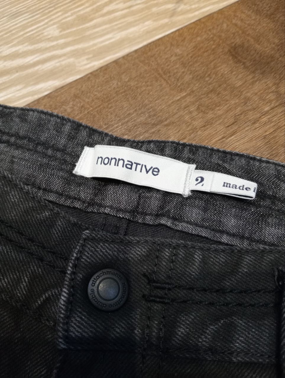 Nonnative NONNATIVE JAPAN BLACK DENIM STRETCH JEANS - SIZE 2 Size US 33 - 5 Thumbnail