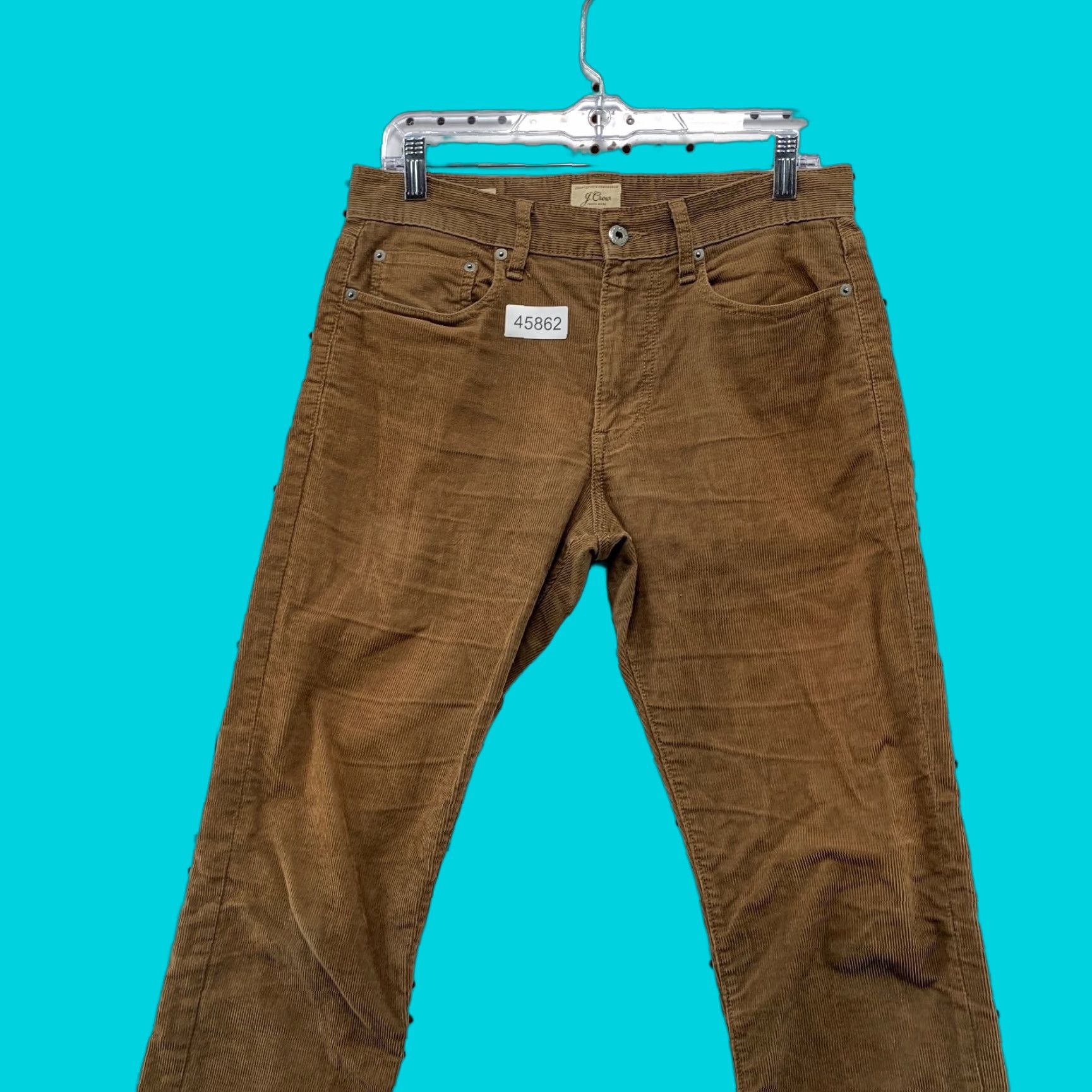 J.CREW Corduroy Pants Mens 29x30 Brown Straight Fit 770 Style Casual Cords