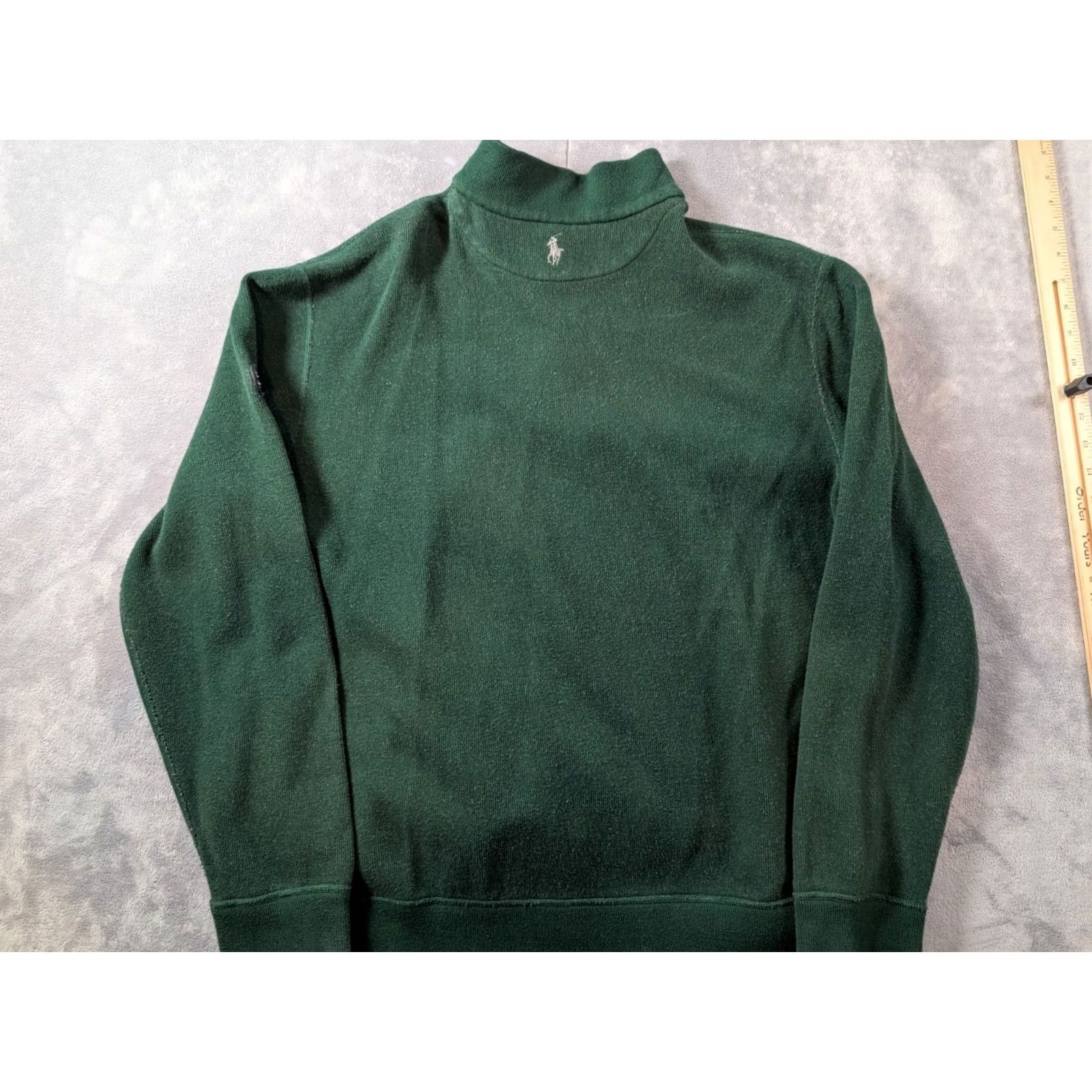 Polo Ralph Lauren Polo Ralph Lauren Sweater L Mens Mock Neck 1/4 Zip Reversible Patch Green & Gray Size US L / EU 52-54 / 3 - 6 Thumbnail