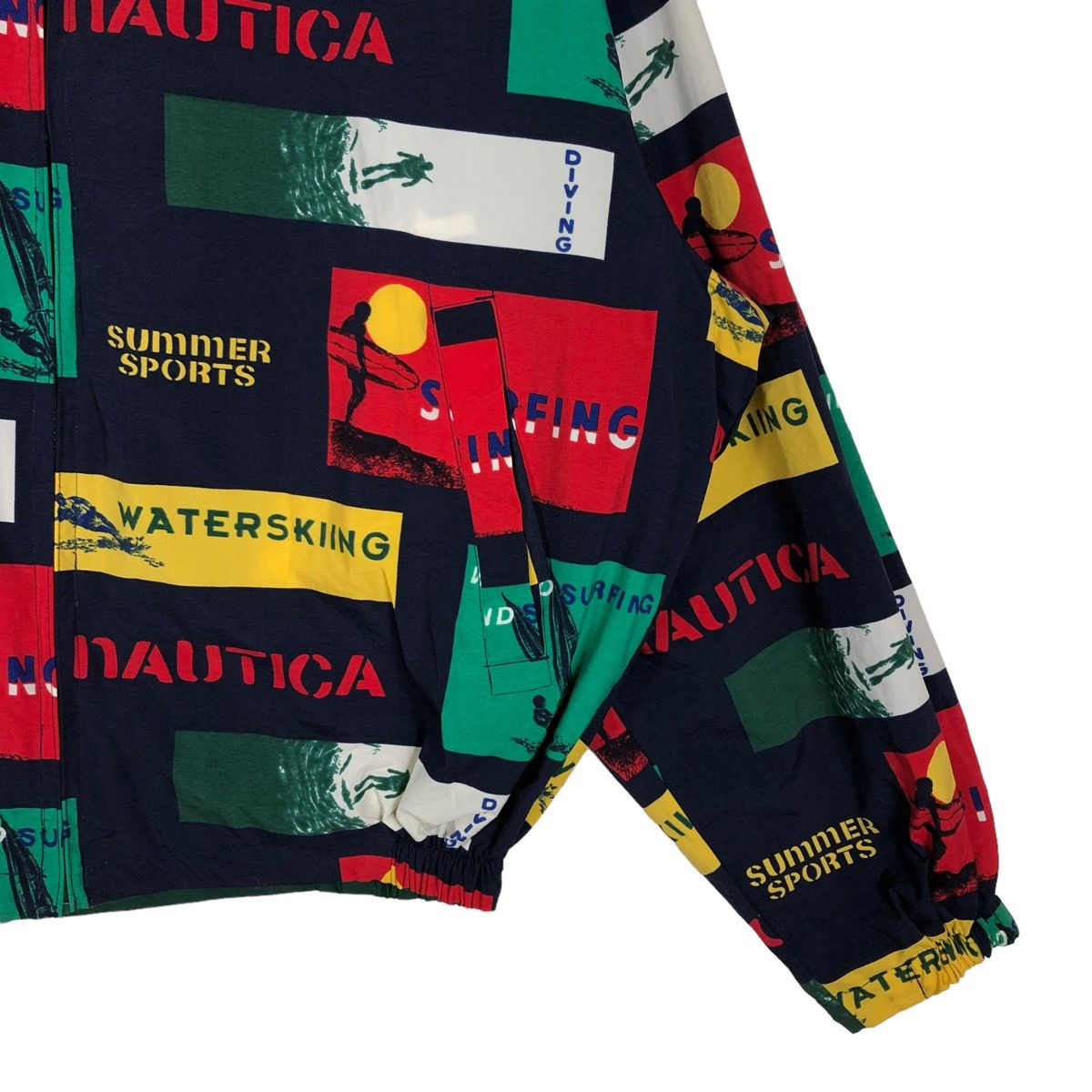 Nautica 🔥90s Bomber Jacket Reversible Overprint Nautica Color Block Size US XL / EU 56 / 4 - 7 Thumbnail