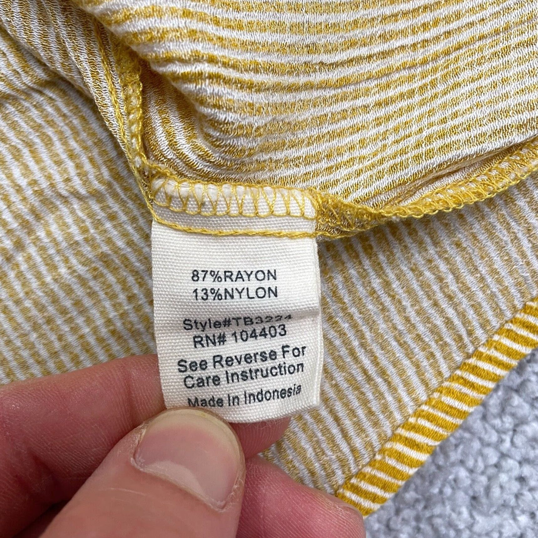 Vintage Sweet Wanderer Shirt Womens XL Yellow White Striped Button-Up Casual Size XL / US 12-14 / IT 48-50 - 6 Thumbnail