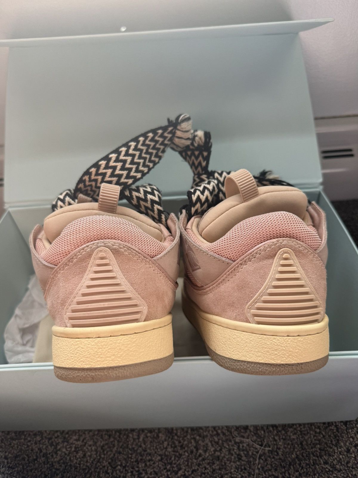 Lanvin Lanvin Leather Curb Sneakers - Pink Size US 8 / IT 38 - 5 Thumbnail