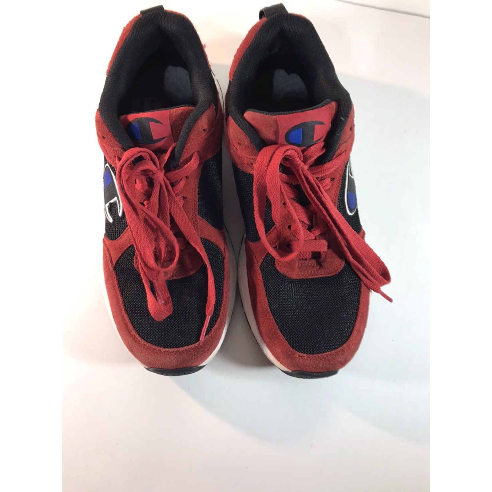 Champion Champion Men's Sneakers Size 9.5 Athletic Red Black Suede Textile Low Top Casual Activewear Size US 9.5 / EU 42-43 - 2 Thumbnail