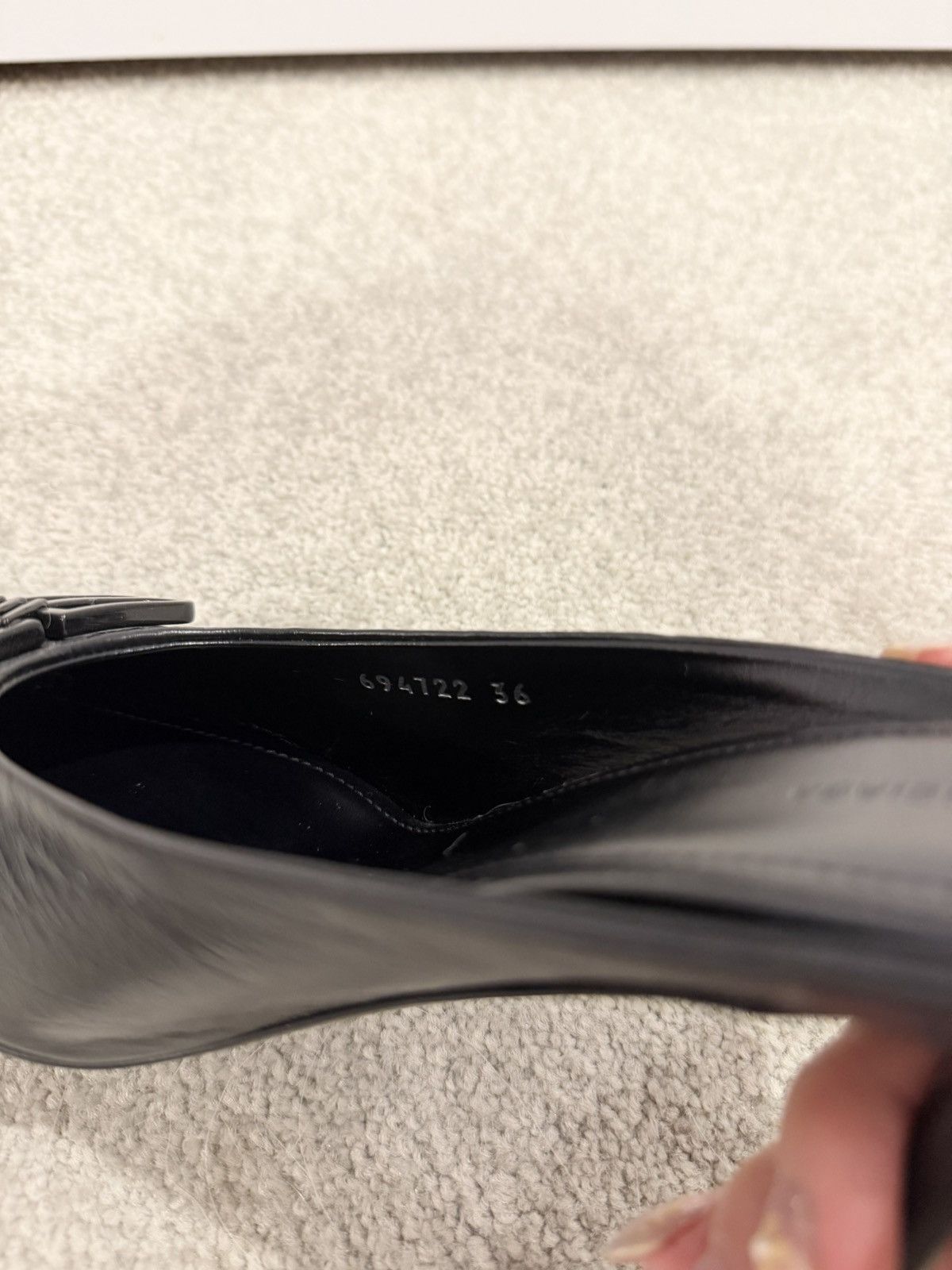 Balenciaga Balenciaga Logo Leather Heels Size US 6 / IT 36 - 6 Thumbnail
