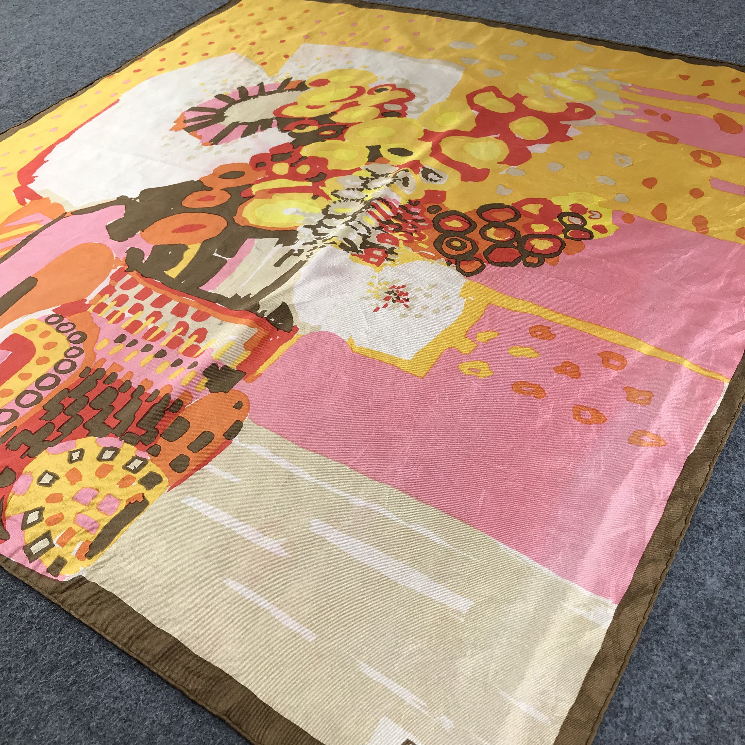 Japanese Brand Vintage P. A. S. Silk Scarf M119 Size ONE SIZE - 4 Thumbnail