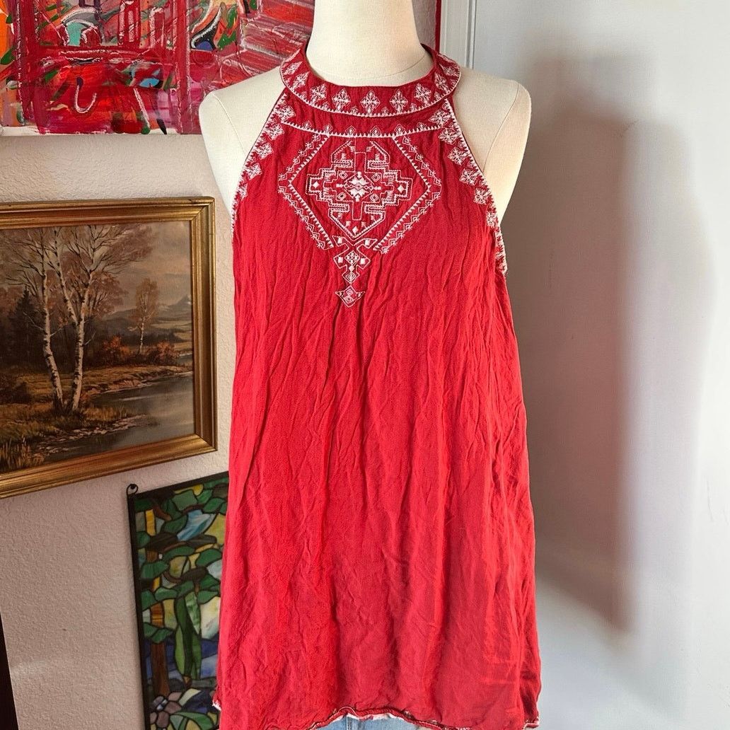 Other just love red bohemian tank top Size L / US 10 / IT 46 - 1 Thumbnail