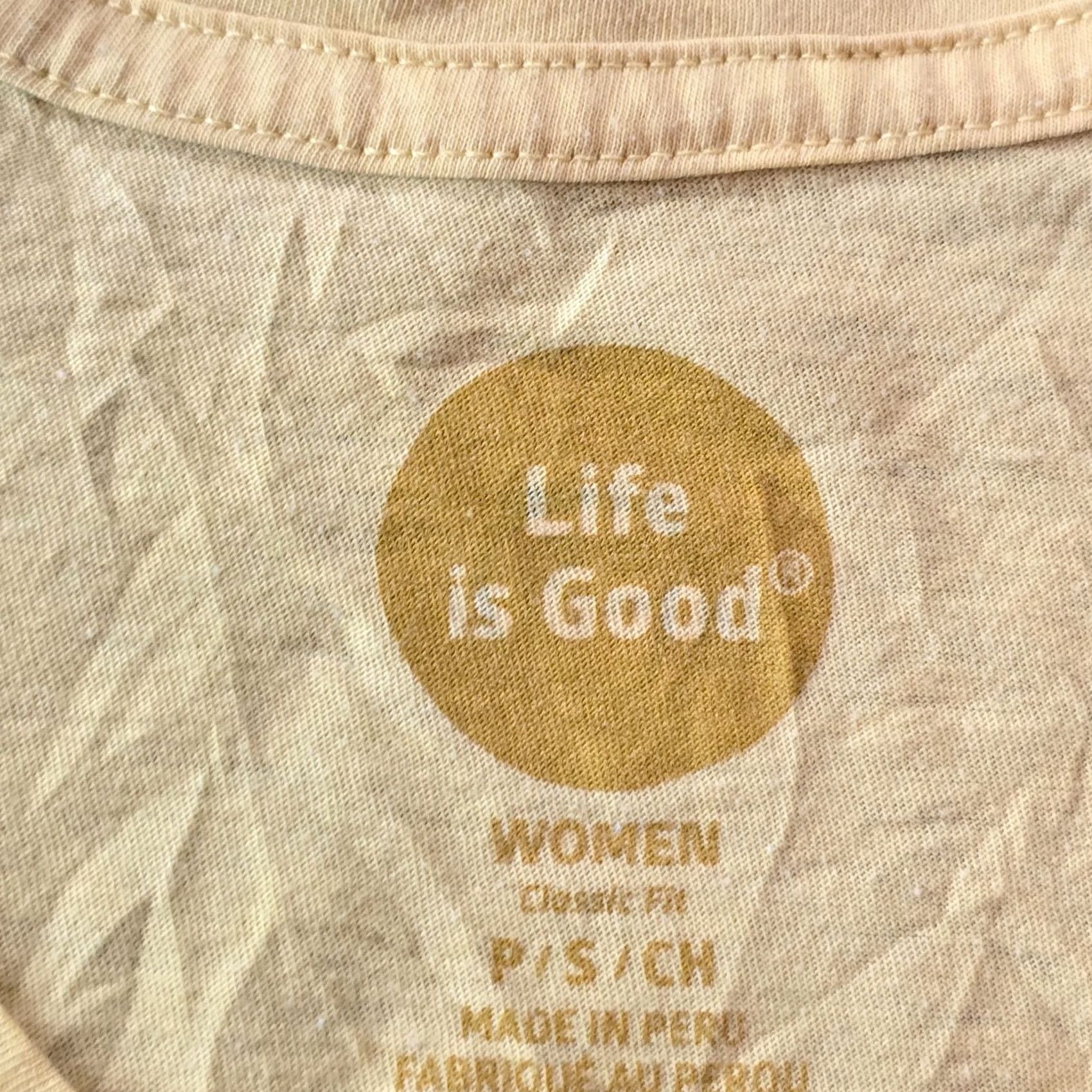 Life is Good Life is Good Top Womens Size Small Yellow Hiking Outdoors Short Sleeve Casual Shirt Size S / US 4 / IT 40 - 4 Thumbnail