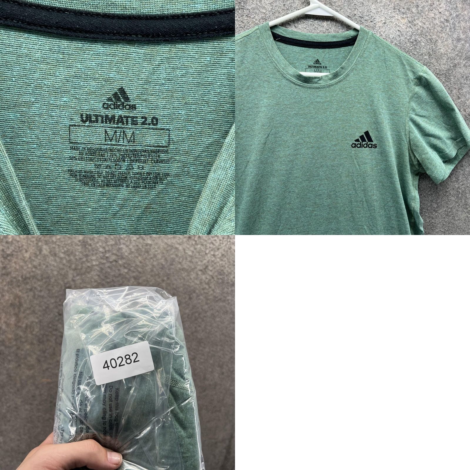 Adidas Adidas Climalite Shirt Mens M Green Tagless Athletic Training Tee Top Shirt Size US M / EU 48-50 / 2 - 8 Thumbnail