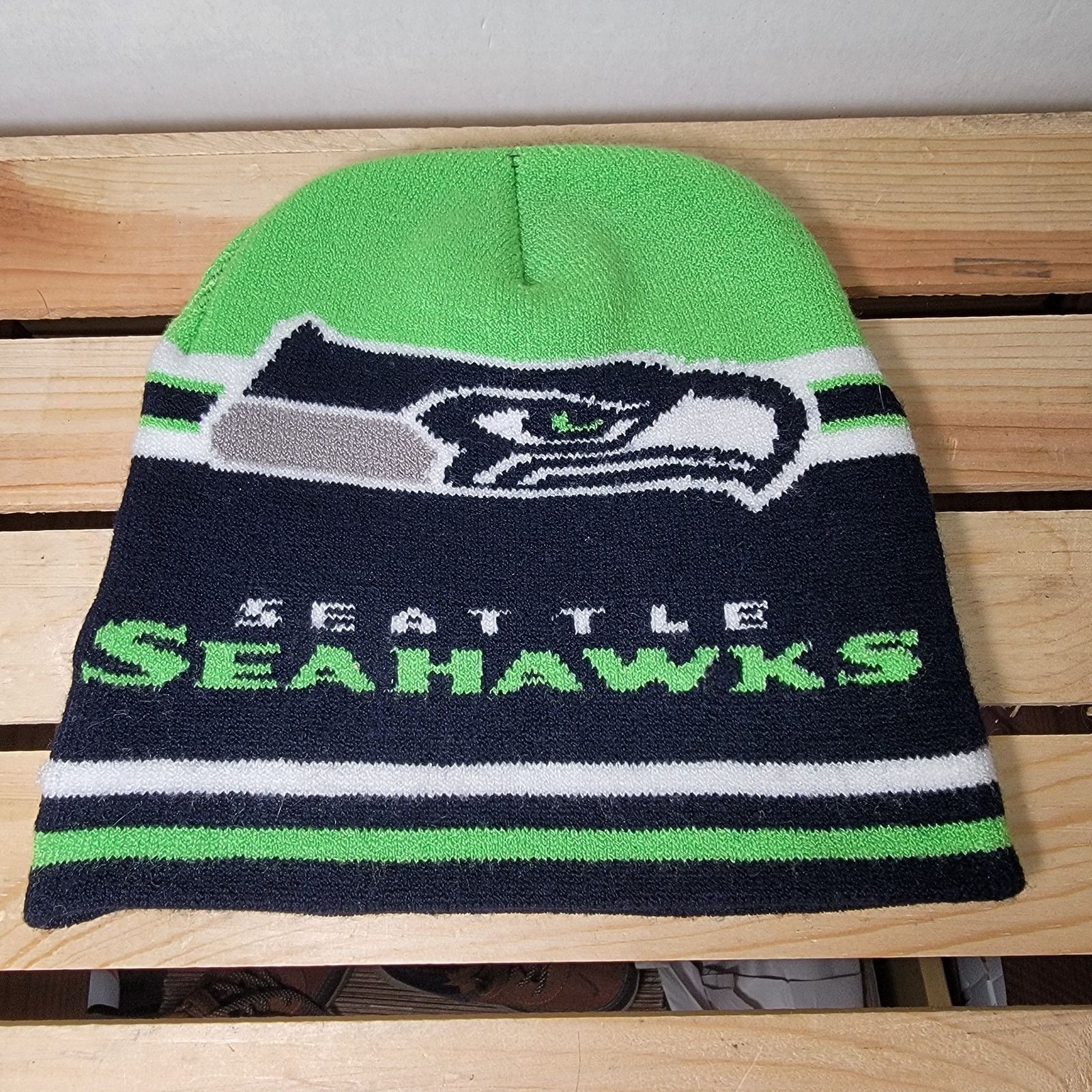 Other Seattle Seahawks Blue & Green Knit Unisex Beanie Size ONE SIZE - 1 Thumbnail