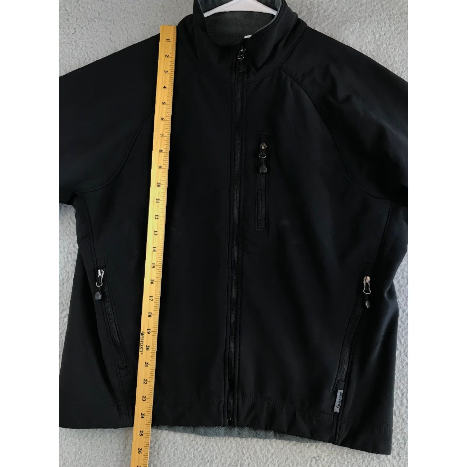 Logo 7 VINTAGE Landway Jacket Mens Small Black Full Zip Soft Shell Pockets Lined Logo Size US S / EU 44-46 / 1 - 3 Thumbnail