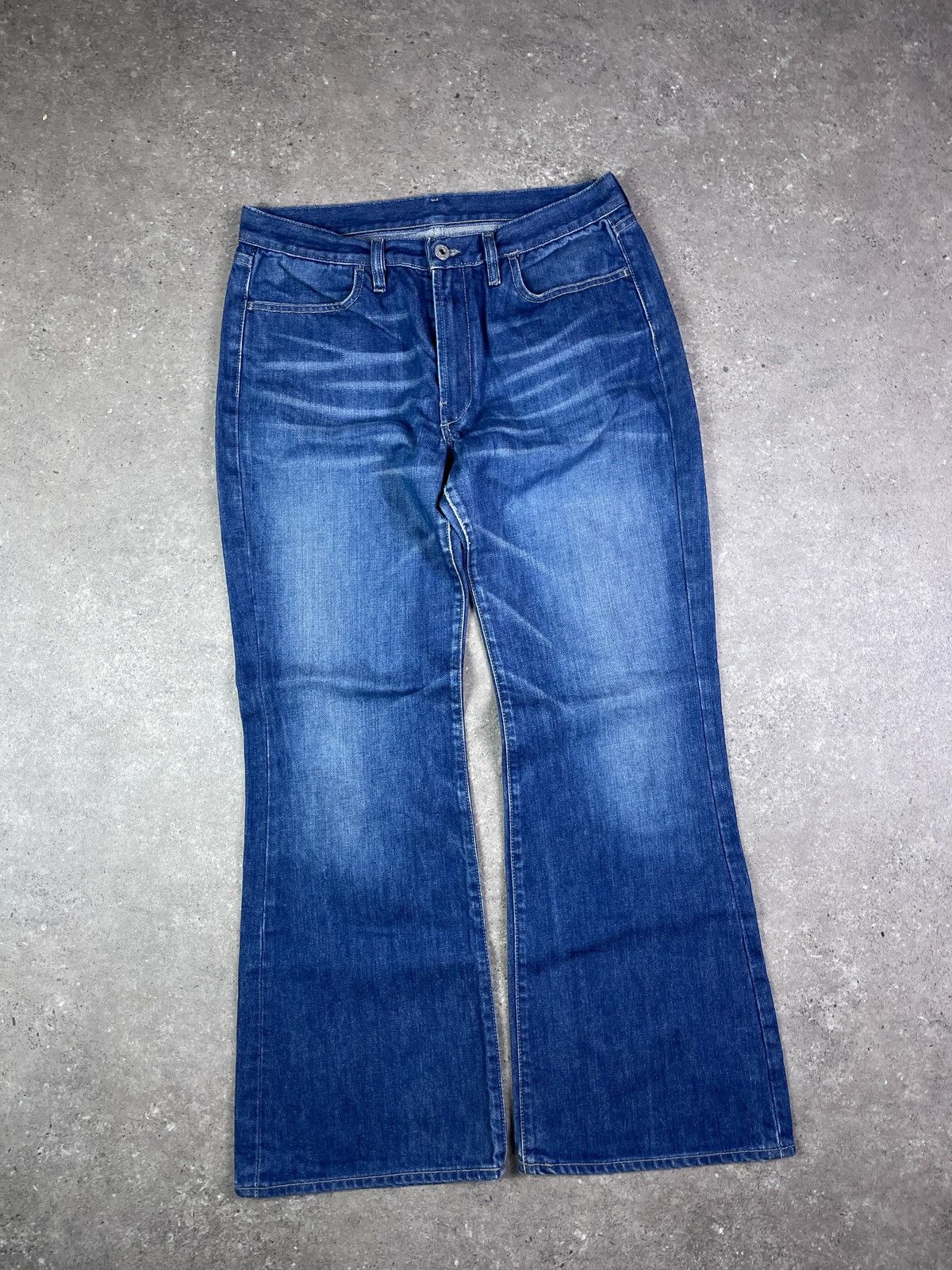 Diesel × Vintage Vintage Y2K diesel Flared denim jeans pants Size US 31 - 1 Thumbnail