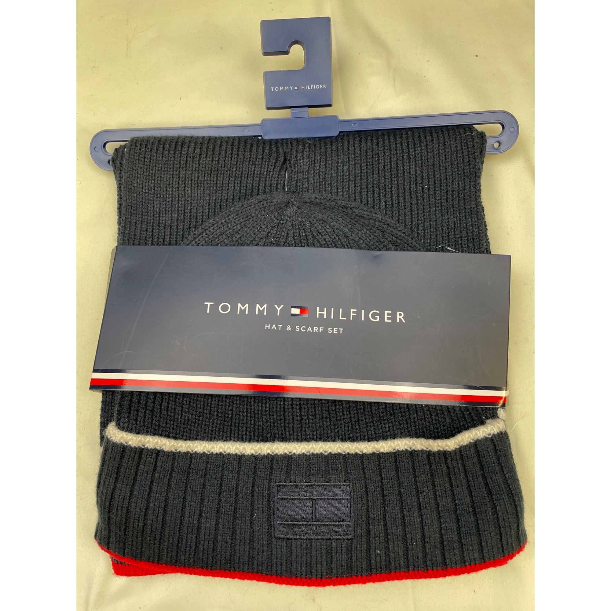 Tommy Hilfiger Tommy Hilfiger Men's Blue Scar and Hat Set One Size SKU 6049 Size ONE SIZE - 1 Thumbnail