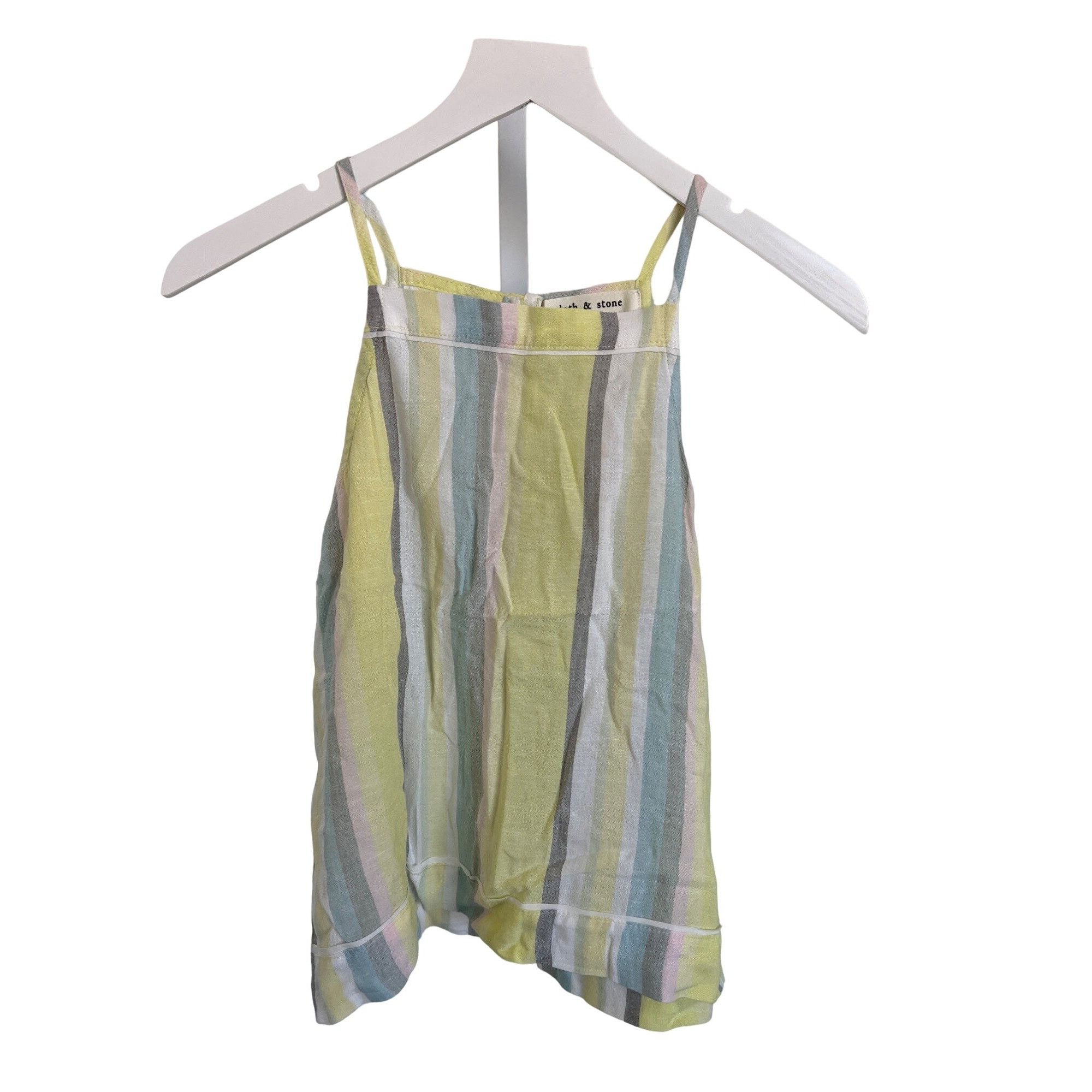 Other Cloth & Stone Striped Button Back Tank Top Size XS / US 0-2 / IT 36-38 - 4 Thumbnail