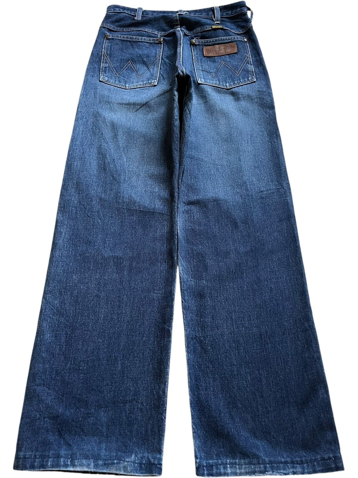 Vintage × Wrangler Wrangler Blue Bell Selvedge Blue Wash Distressed Baggy Jeans Size US 28 / EU 44 - 3 Thumbnail