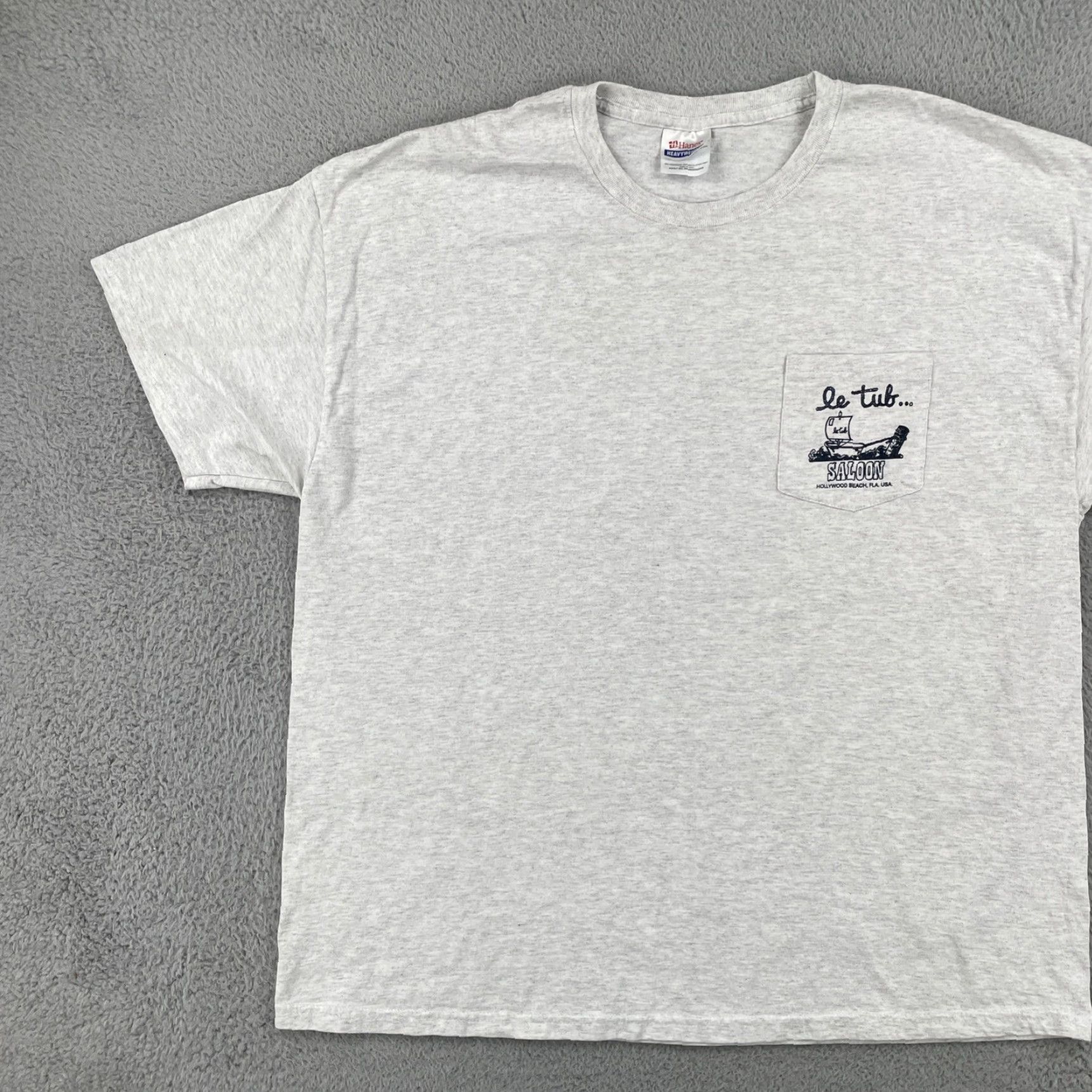 Hanes VINTAGE Hanes 2XL Gray Pocket T Shirt Le Tub Saloon Hollywood Beach Florida 2007 EUC Hanes Shirt Mens 90s Beach Reg"> Size US XXL / EU 58 / 5 - 4 Thumbnail