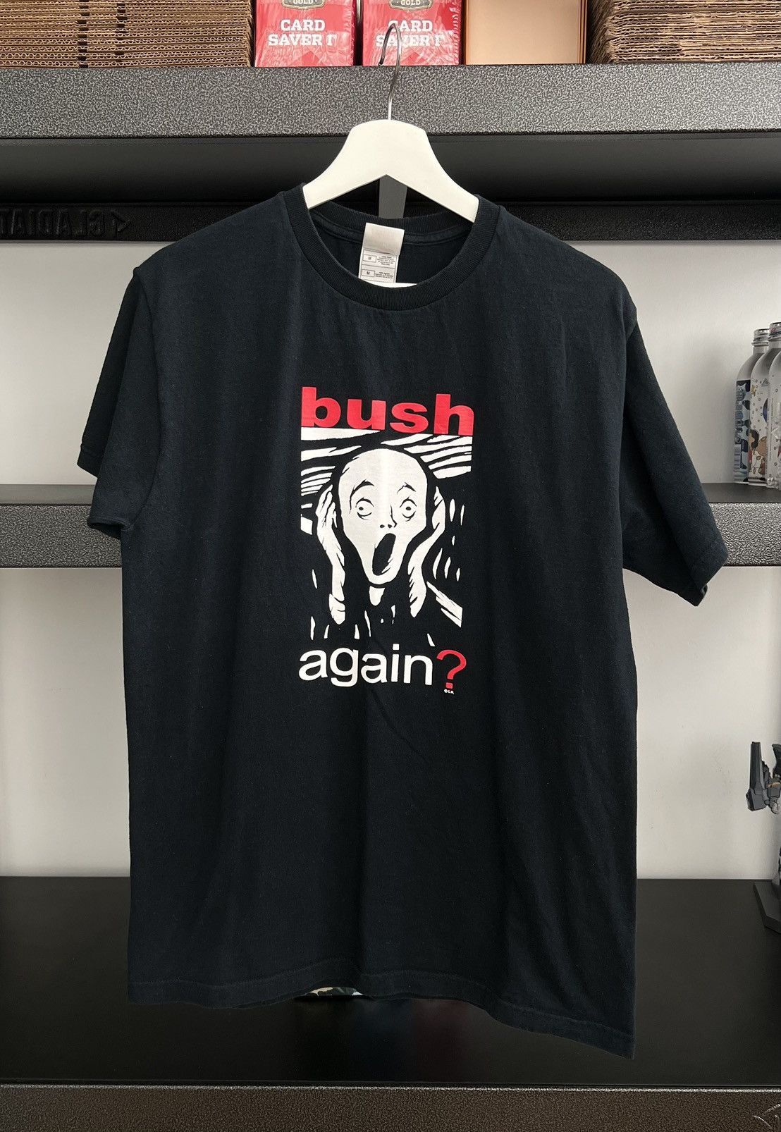 Vintage 2004 The Scream George Bush Again President Thrashed T-Shirt Size US M / EU 48-50 / 2 - 1 Thumbnail