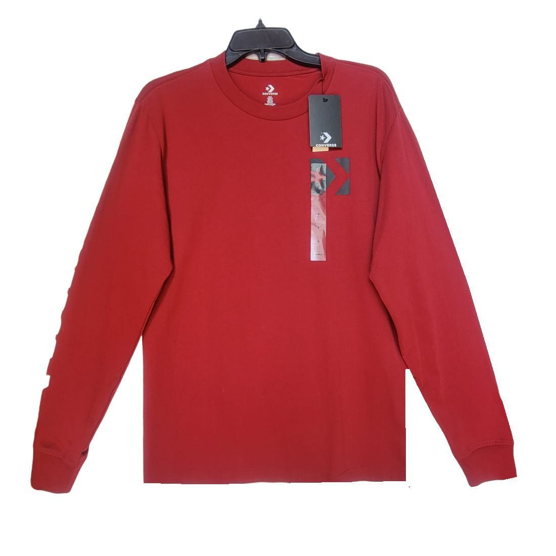Converse ⭐Converse Men Long Sleeve Tee Sz S Wordmark Brick Alley Burg Size US S / EU 44-46 / 1 - 2 Thumbnail