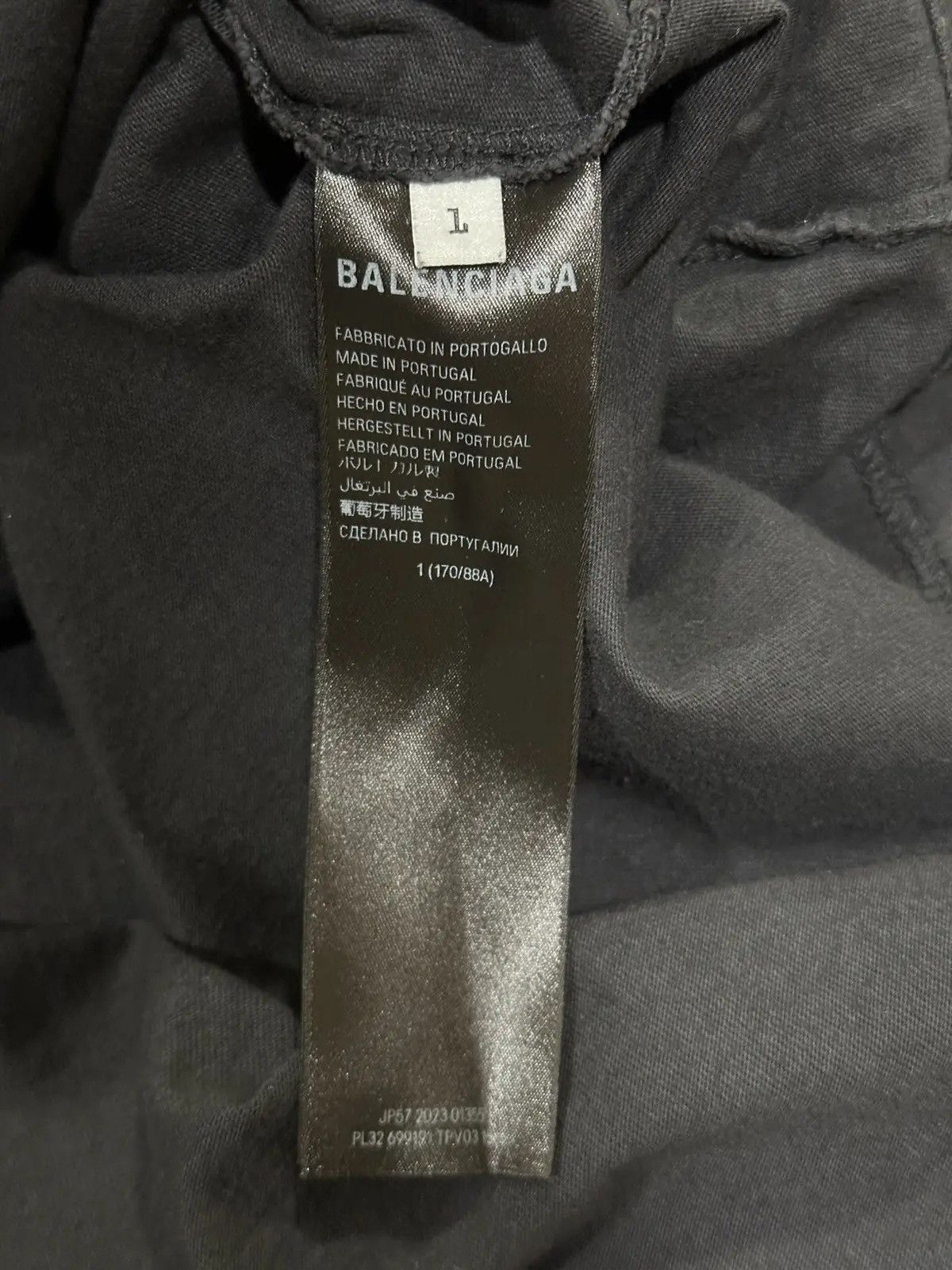 Balenciaga Balenciaga SS24 DIY Metal / Gothic Logos Long Sleeve T-Shirt Size US XL / EU 56 / 4 - 5 Thumbnail