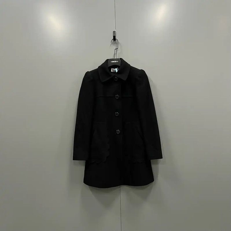 Valentino Black Cotton Long Coat for Men 0089