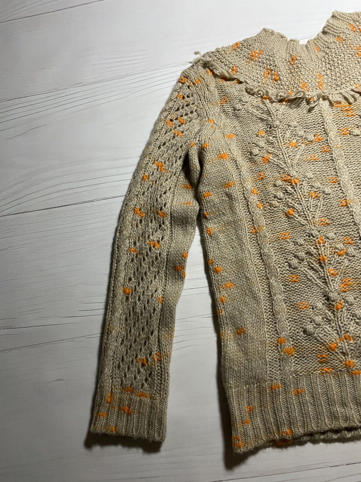 Love Moschino Love Moschino ruffle collar textured knit sweater Size M / US 6-8 / IT 42-44 - 13 Thumbnail