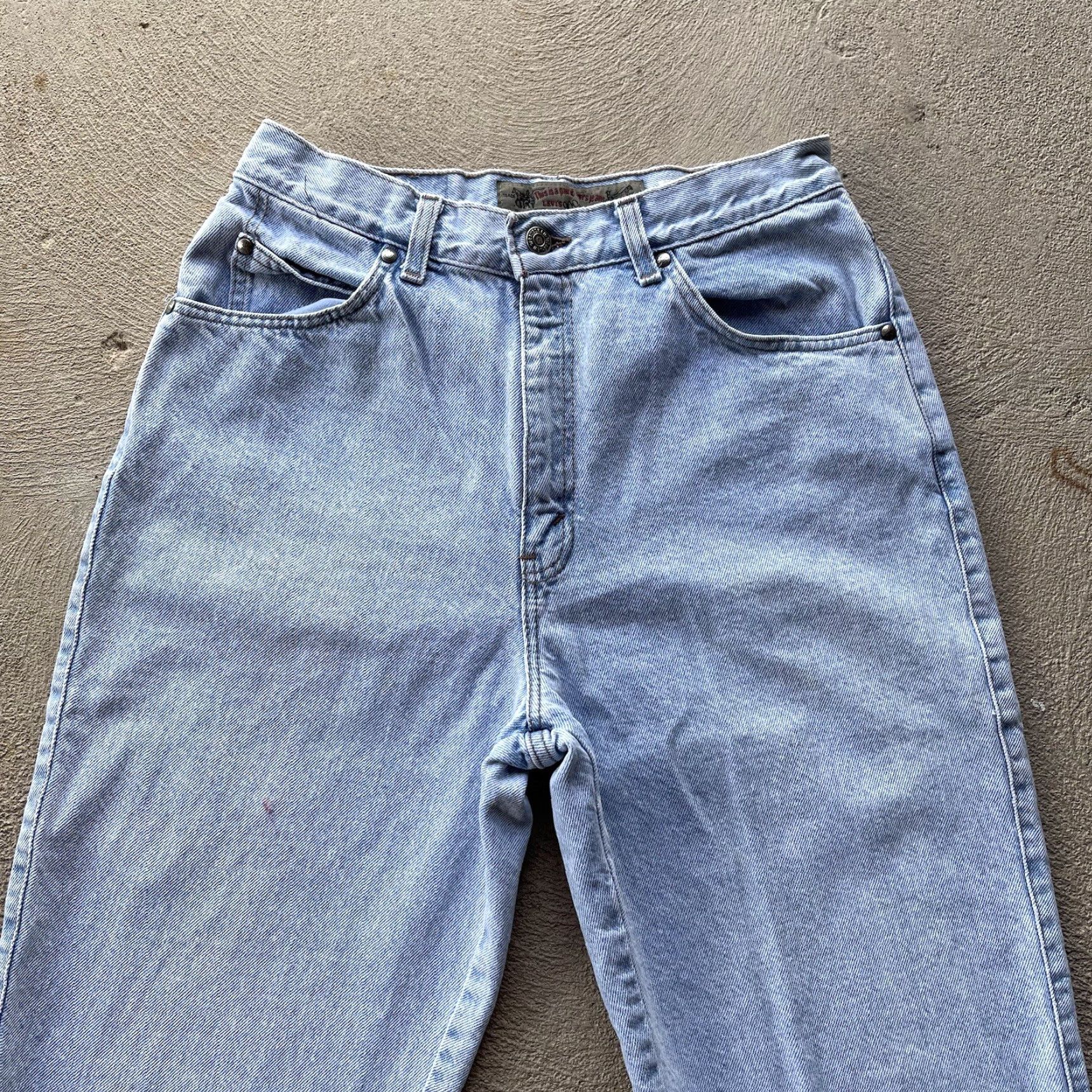 Levi's VINTAGE Levi's Jeans Womens 12 Blue Tapered Fit Denim 90s High Rise Regular Size 29" - 5 Thumbnail