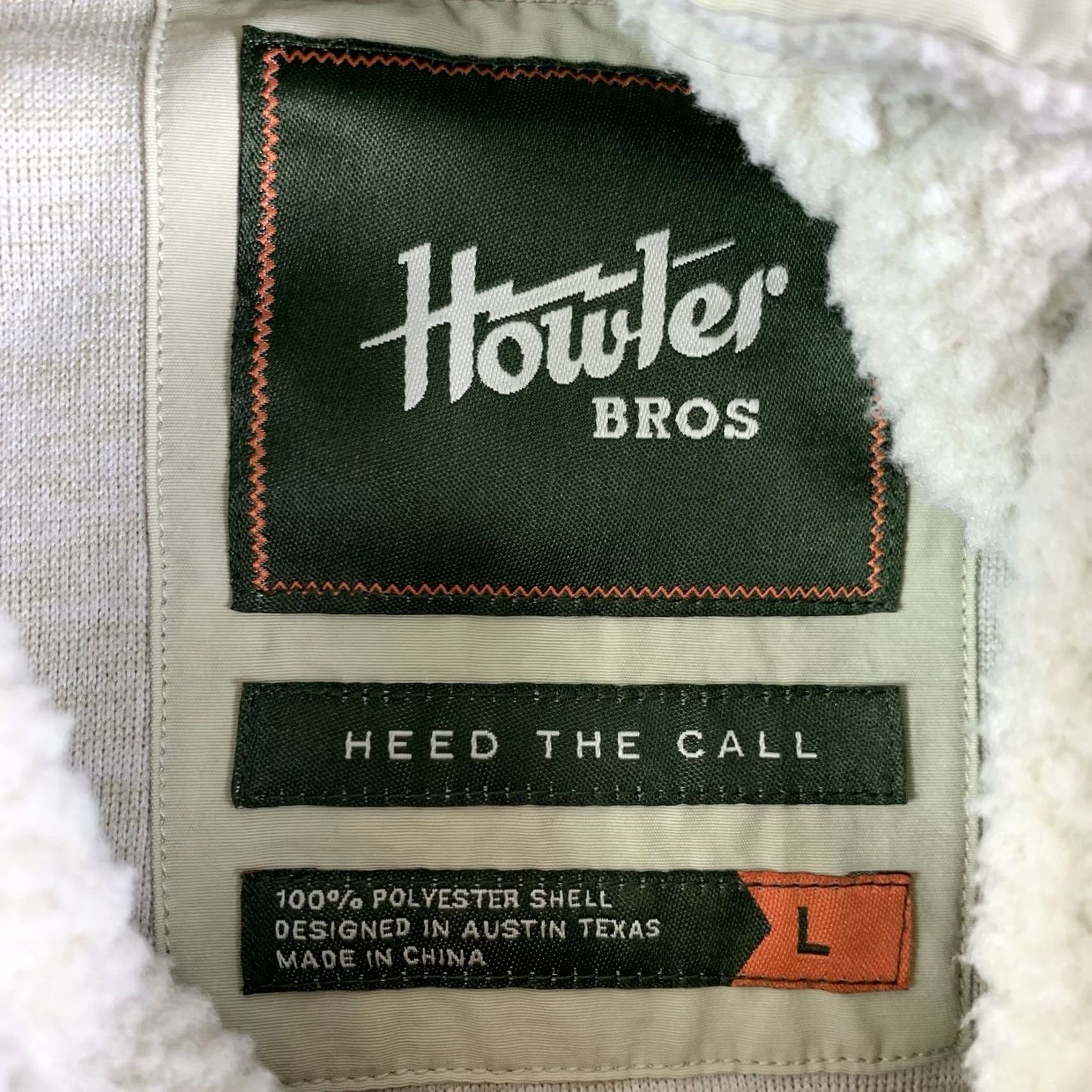 Howler Brothers Howler Brothers Sweater Hoodie Sherpa Mens Large Ivory Full Zip L Mens Full Zip Fleece Heed the Call Size US L / EU 52-54 / 3 - 3 Thumbnail