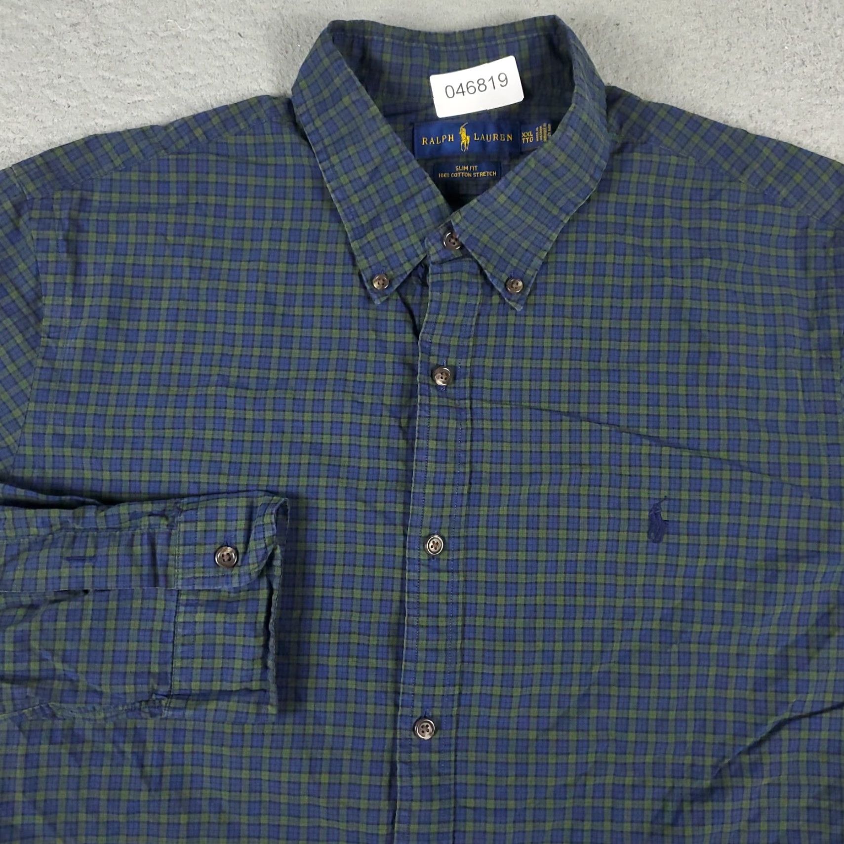 Ralph Lauren VINTAGE Ralph Lauren Shirt Men 2XL Long Sleeve Plaid Button-Up Casual Formal Green Size US XXL / EU 58 / 5 - 2 Thumbnail