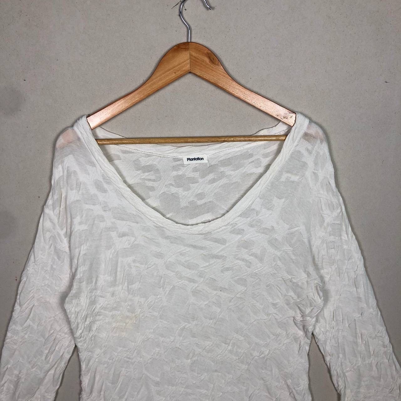 Issey Miyake Issey Miyake Plantation White Tshirt Size M / US 6-8 / IT 42-44 - 3 Thumbnail