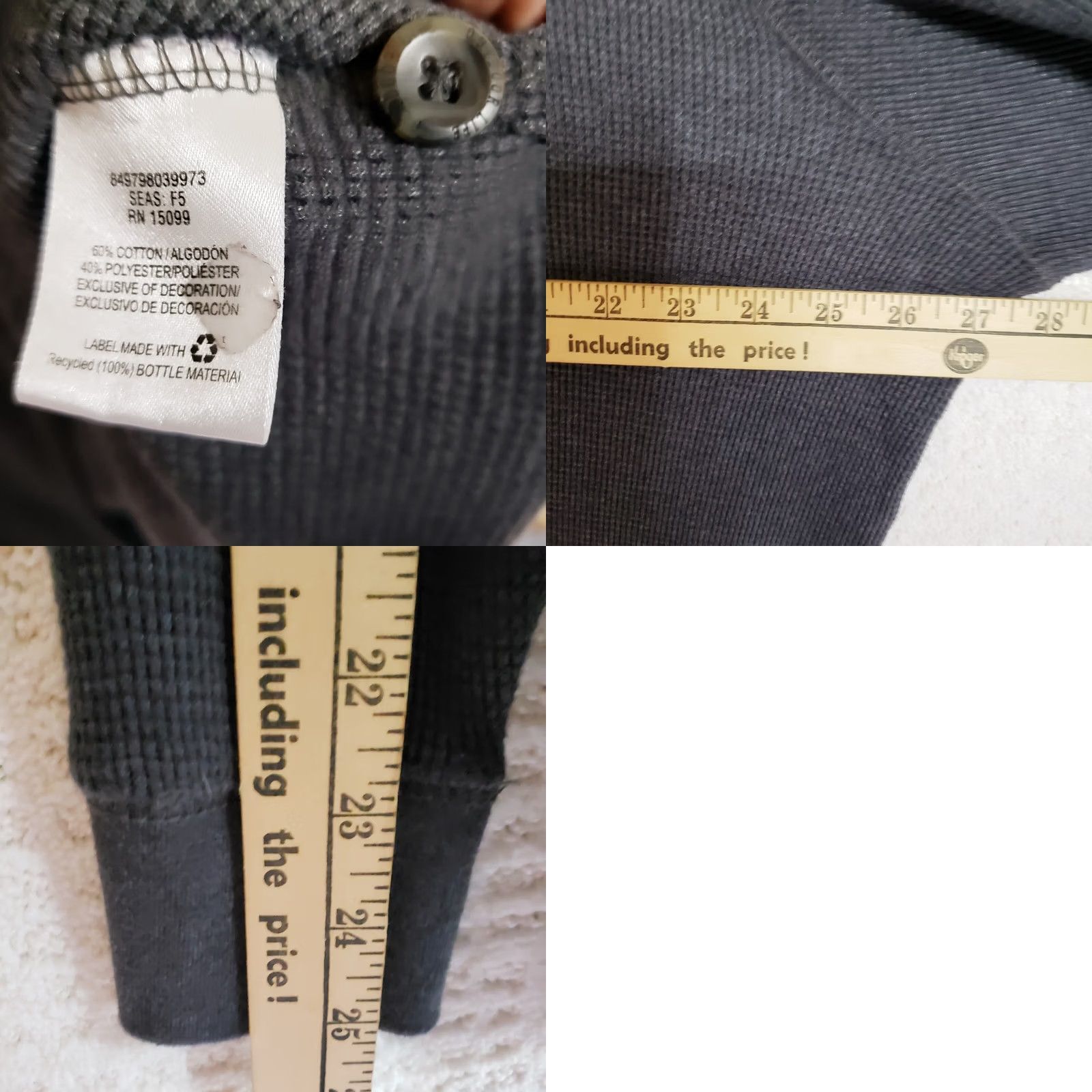 Vintage Outdoor Life Field Thermal Henley Shirt Men's 2XL Black Cotton Long Sleeve Shirt Size US XXL / EU 58 / 5 - 8 Thumbnail