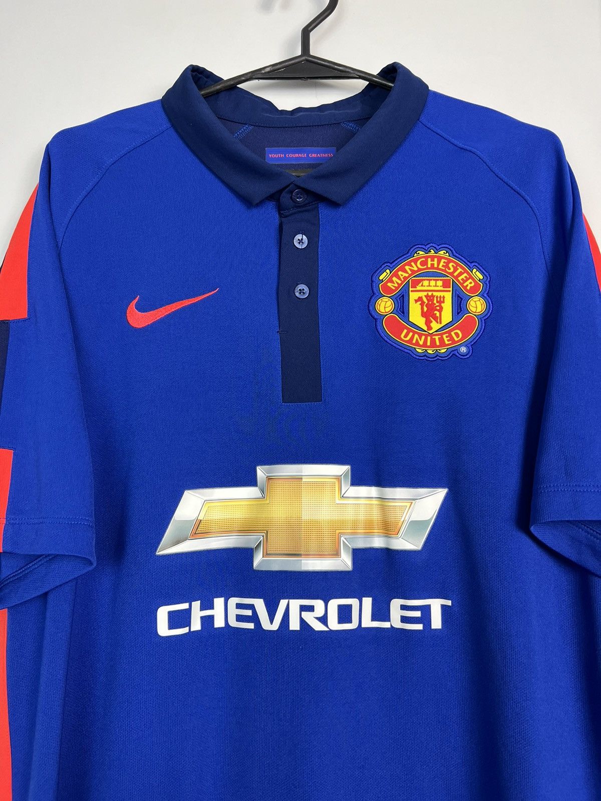 Nike Nike Manchester United 2014/2015 Soccer Jersey Blue Size US L / EU 52-54 / 3 - 2 Thumbnail