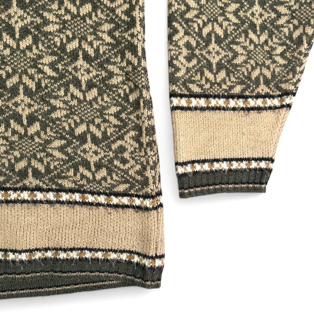 Vintage VINTAGE Sonoma Sweater Womens LARGE Green Black Nordic Knit Snowflake V Neck 90s Size L / US 10 / IT 46 - 5 Thumbnail