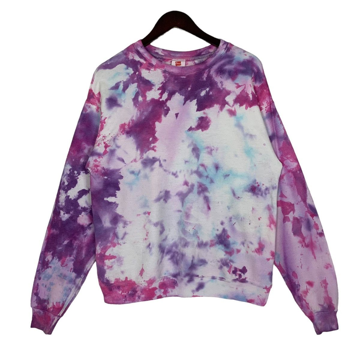 Hanes × Vintage Vintage Hanes Streetwear Crewneck Tye Dye Sweatshirt Size US M / EU 48-50 / 2 - 1 Thumbnail