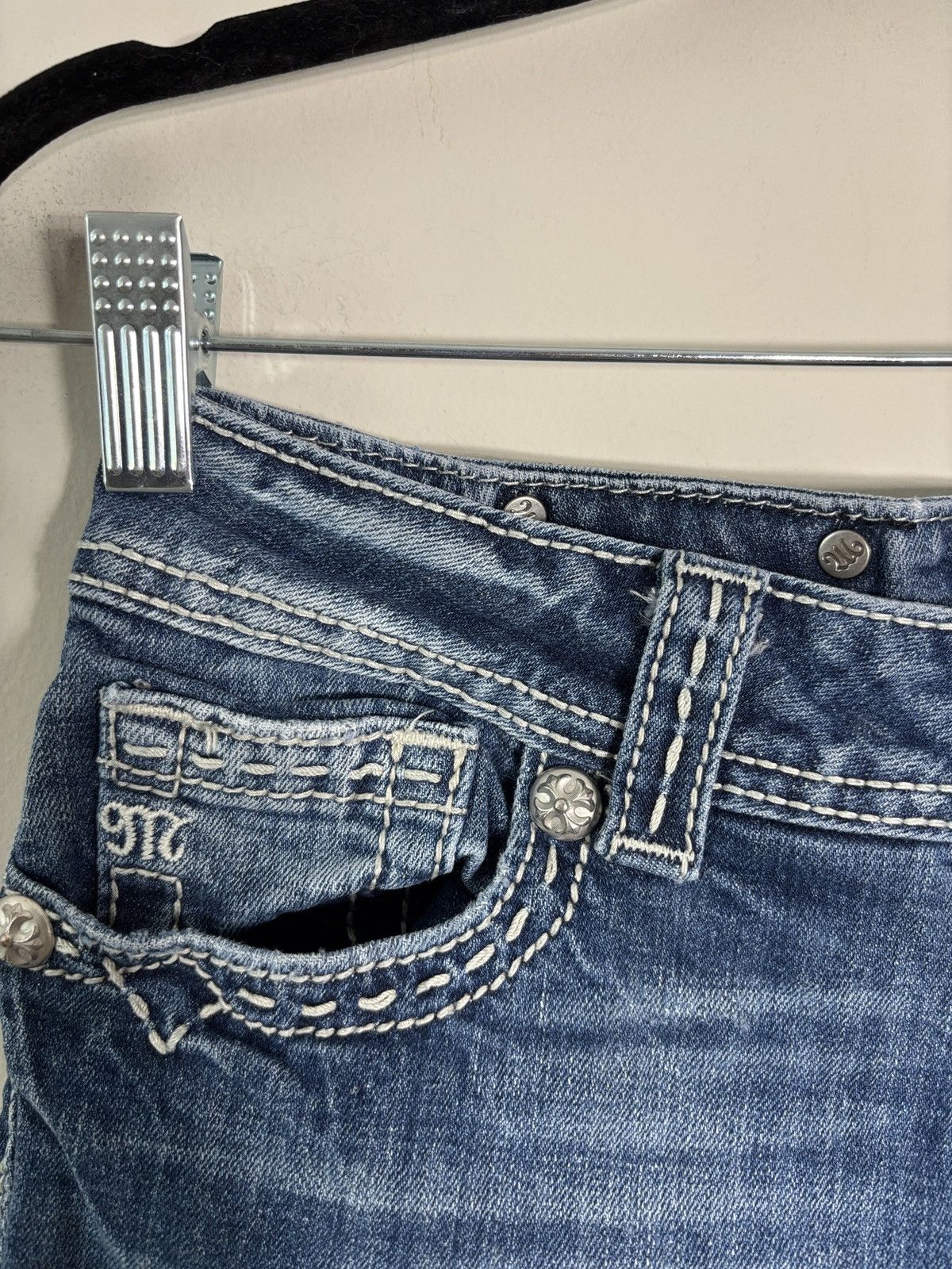 Miss Me Miss Me Jeans Cutoff Denim Shorts Size 29 Size 29" - 4 Thumbnail