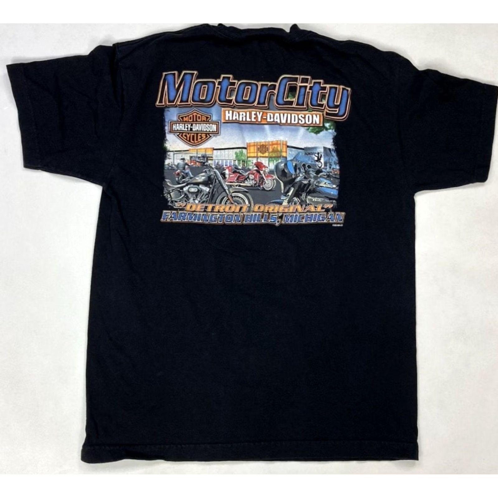 Harley Davidson Harley-Davidson T-Shirt Men Medium Black Logo City Motorcycle Graphic Print Crew Neck Short Sleeve Size US M / EU 48-50 / 2 - 2 Thumbnail