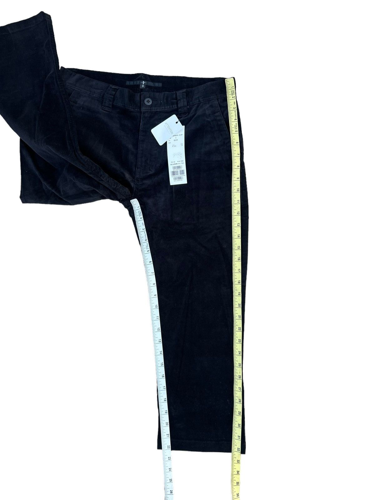 Japanese Brand NEW No ID. Japan Cropped Black Corduroy Trouser Pant Size US 32 / EU 48 - 5 Thumbnail