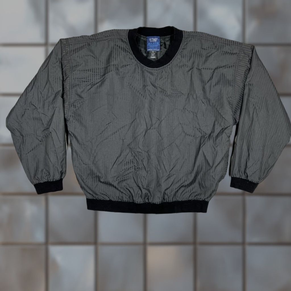 Vintage Sunderlands Mens Classic Pullover Crewneck Sweater Size Large Striped Black Gray Size US L / EU 52-54 / 3 - 1 Thumbnail