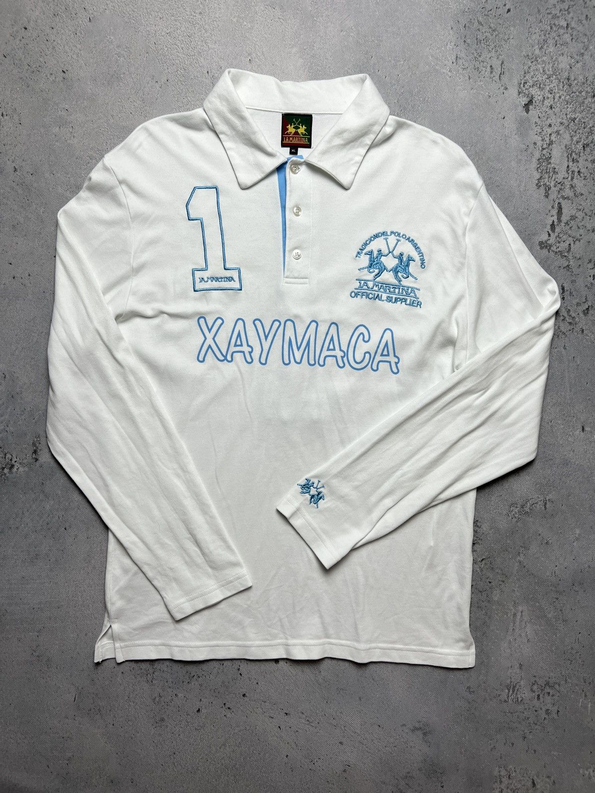 La Martina Vintage La Martina Xaymaca #1 Polo Team Rugby Japan Polo y2k Size US L / EU 52-54 / 3 - 1 Thumbnail
