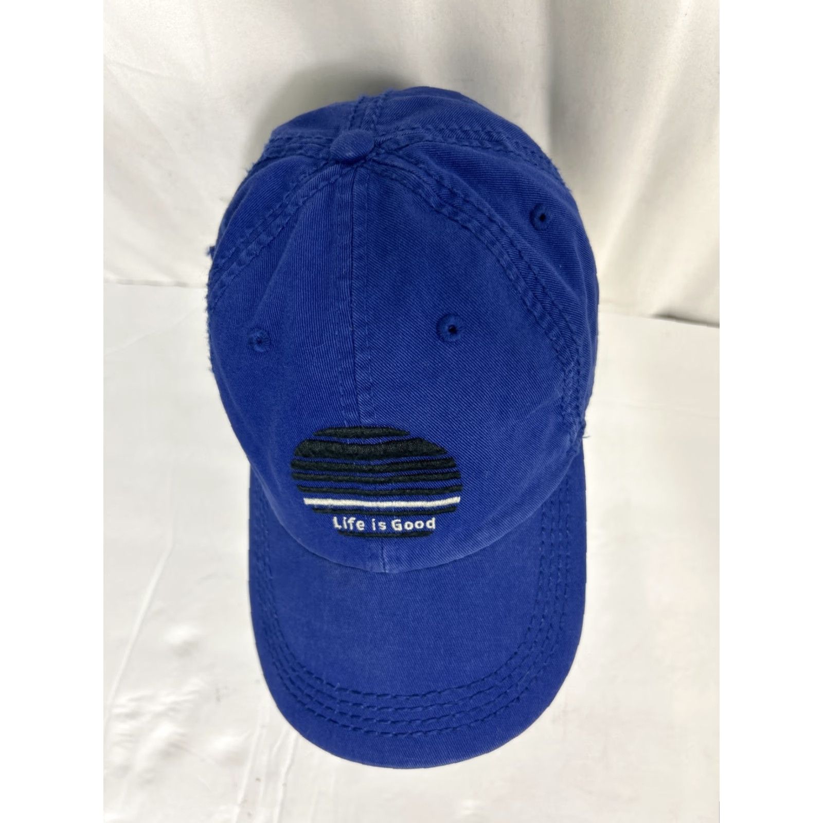 Life is Good Life Is Good Hat Strap Back Dad Adjustable Blue Black White Baseball Cap Mens One Size Color Blue Size ONE SIZE - 5 Thumbnail