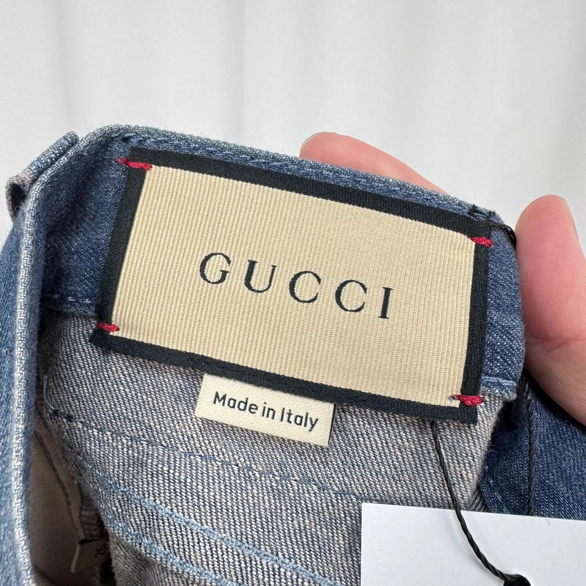 Gucci Gucci Leather Patch Washed Jeans W25 New Size 25" / US 0 / IT 36 - 5 Thumbnail