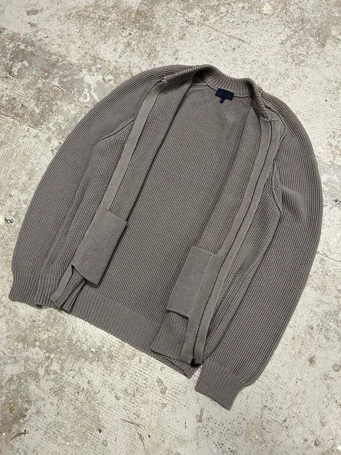 Lanvin × Vintage Lanvin Grey Wool Zip-up Minimalist Sweater Size US L / EU 52-54 / 3 - 5 Thumbnail