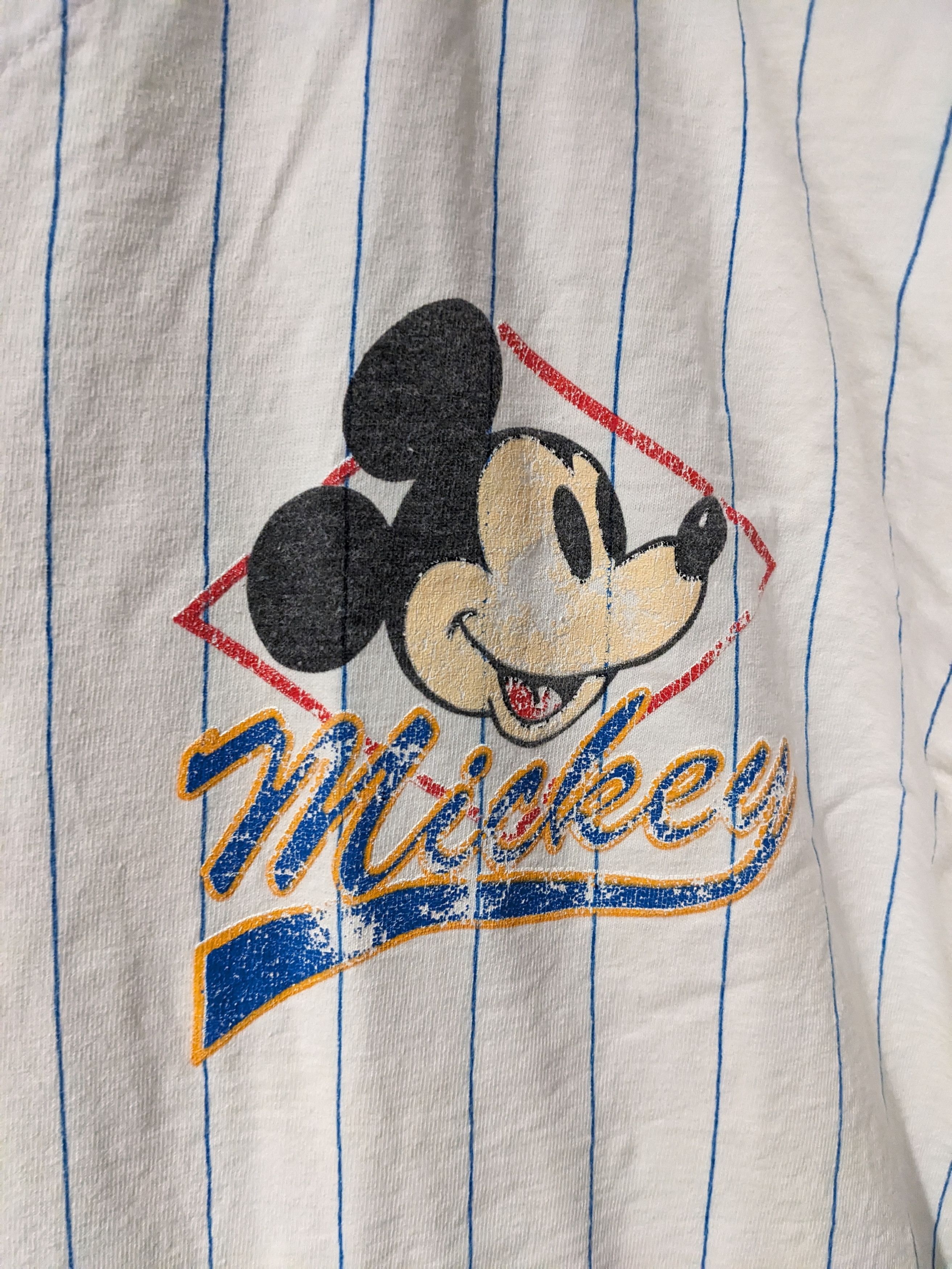 Disney Vintage 90s Mickey Mouse Disney Classic Baseball Jersey Size US XL / EU 56 / 4 - 2 Thumbnail